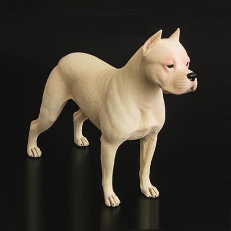 Amazon Co Jp レジンシミュレーション動物モデル 置き物 オブジェ シミュレーション動物モデル男の子と女の子のギフト家族の装飾ペットの犬ドゴ 犬アルゼンチンのマスティフブルドッグ 白 おもちゃ