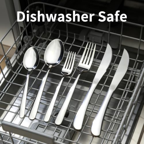 Silverware Set with Steak Knives, 36-Piece Flatware Set for 6 Cutlery Set - image 7