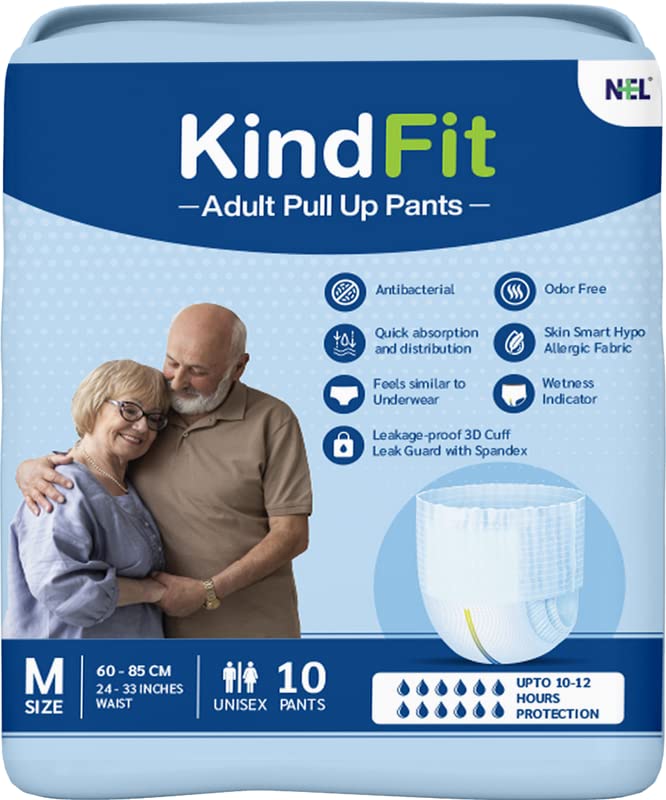 Kindfit Adult Diaper Pull Up Adult Diapers Pant Style 10 Count with
