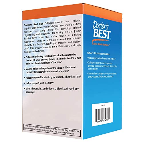 Doctor's Best Fish Collagen w/Naticol Fish Collagen, Supports Skin, Nails, Joints, 30 Powder Stick Pack