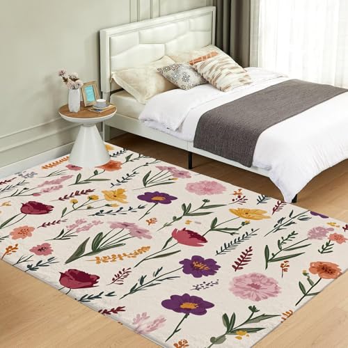 Tapis de chambre fleurs sauvages pour ambiance pays simple - 5