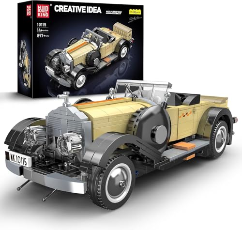 Mould King 10115 Classic Cars Building Kits, MOC Vintage Car Mode...
