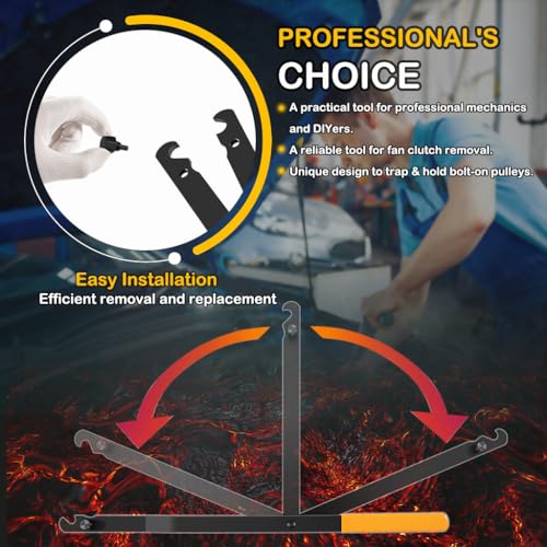 image for E-cowlboy 3900 Universal Pulley Holder, Heavy-Duty Bolt-On Pulley Tool