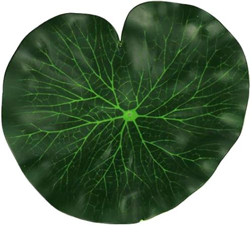 2 almohadillas de lirio para estanques, hojas de loto flotantes artificiales, plantas de follaje falso, decoración de piscina de estanque de jardín,