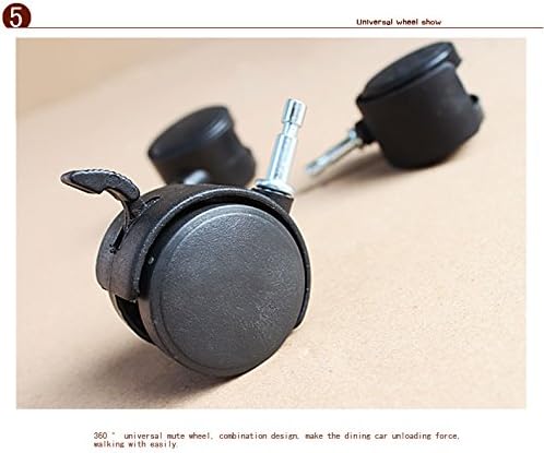 Miniatura 7 de HOMEN Rolling Wood Kitchen Island Storage Trolley Utility Cart Rack (blanco)