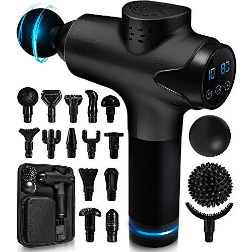 Massagepistole, Massage Gun Percussion-Muskelmassagepistole, mit 15 austauschbaren Köpfen und 30 Geschwindigkeiten Cover