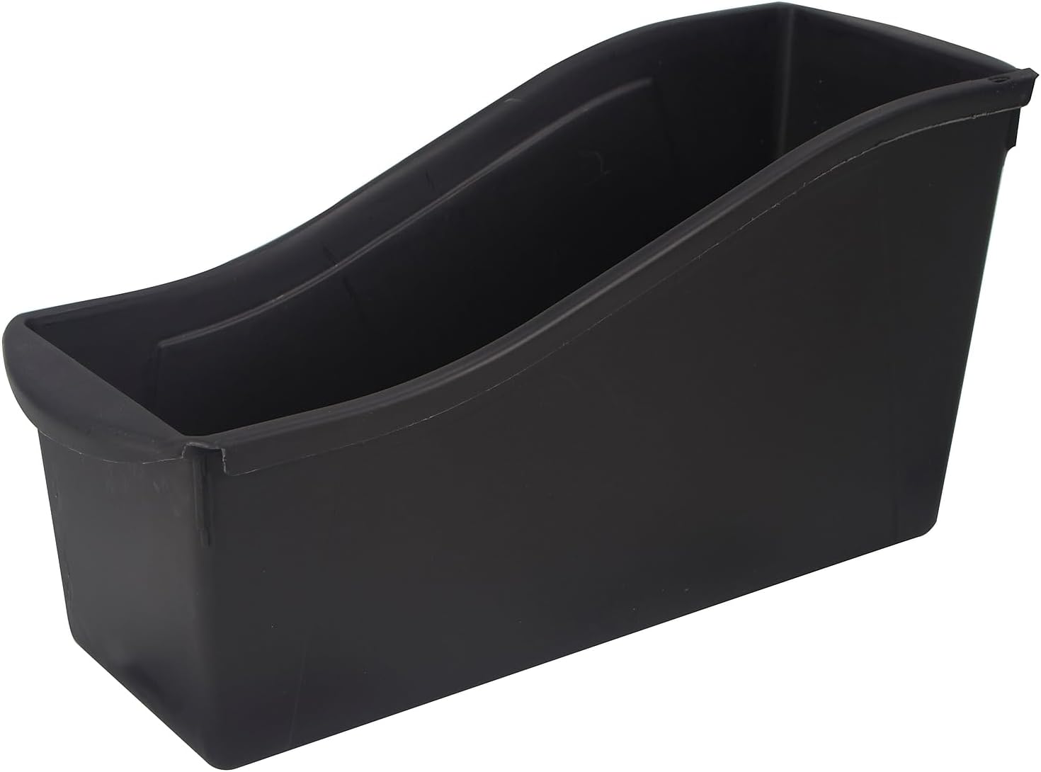 6 pack Storex Industries 14.3\" x 5.3\" x 7\" Storex Large Book Bin with Front Pocket, Black