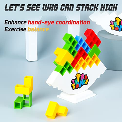 Alkista 48TETRATOWER 48 Pcs Tetra Tower Balance Stacking Blocks Game thumb #1