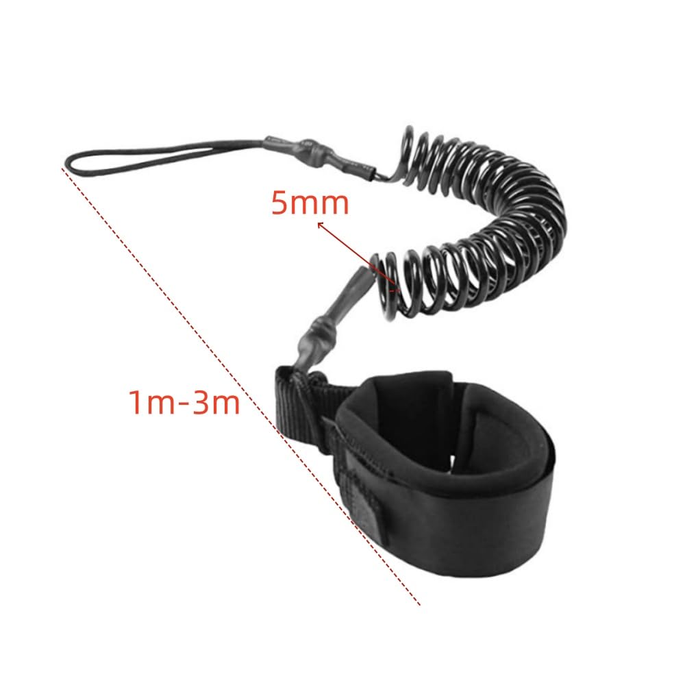 2 pezzi Leash Sup Board da 10 ft in TPU Paddle Leash con passante per i piedi, Surfboard Leash, Surf Leash, Surfboard di sicurezza, Sup Kayak, guinzaglio di sicurezza per il surf