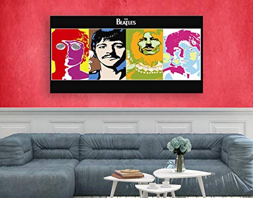 Impression sur toile abstraite des Beatles, Toile, multicolore, 127x76cm (50×30 Inches) - Les Beatles, Paul McCartney, John Lennon, RIngo Starr, George Harrison Impression sur toile abstraite des Beatles, Toile, multicolore, 127x76cm (50x30 Inches) – Image 4