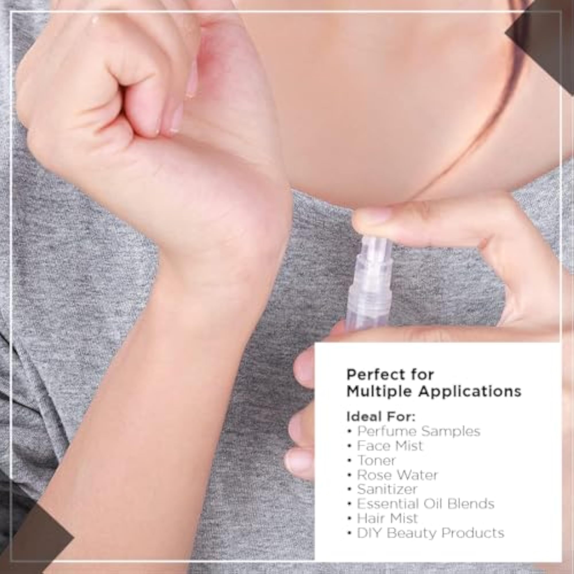 Pack of 3 Mini Pocket Mist Spray Bottles, Refillable