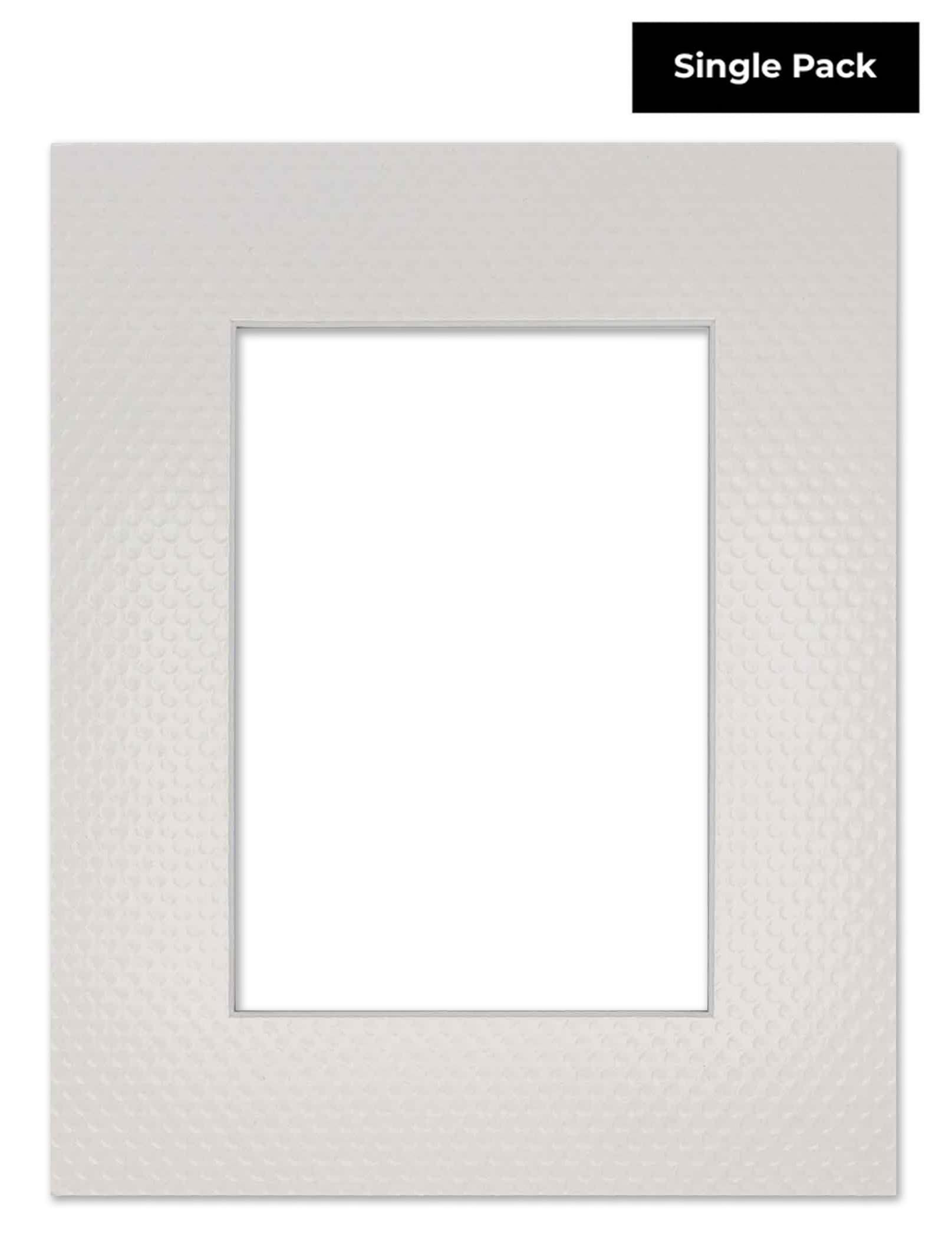 16x20 Mat Bevel Cut for 13x16 Photos - Acid Free Golf Ball Texture Precut Matboard - For Pictures, Photos, Framing - 4-ply Thickness