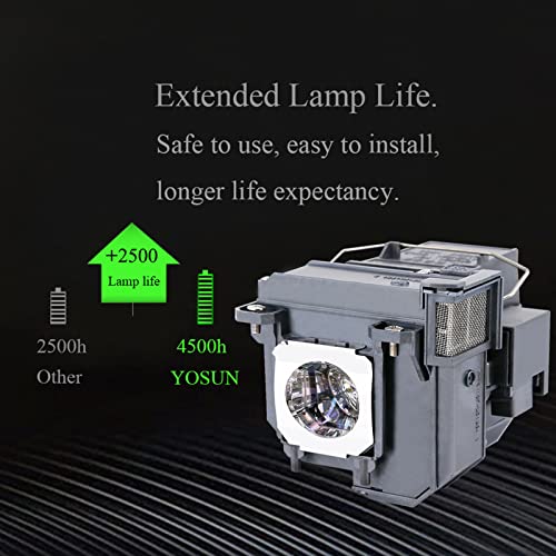 Yosun V13H010L79 / V13H010L80 Projector Lamp Bulb For Epson Elplp79 Elplp80 Brightlink Pro 585Wi 595Wi 1420Wi 1430Wi Eb-575Wi Eb-585W Powerlite 570 575W 580 585W Replacement Projector Lamp Bulb #TOP1