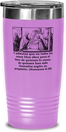 Regalos religiosos para hombres - Yo soy el camino, la verdad y la vida para matrimonio, aniversario, primera comunion - Vaso de Vino color lila 20oz