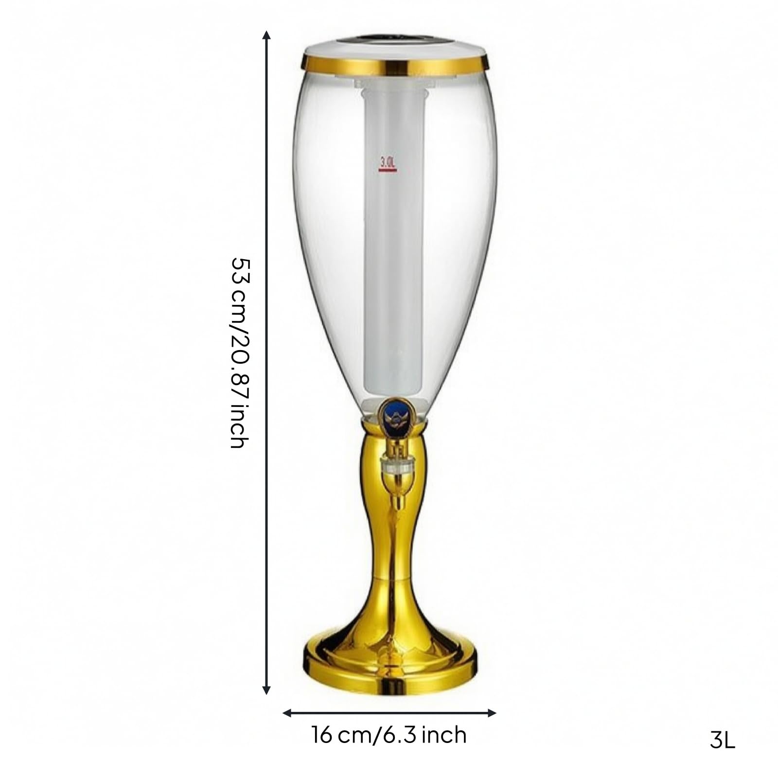 Distributeur de Bière de Comptoir, Array, Or, Tête Simple