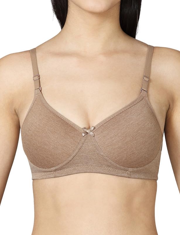 Image of VSTAR Jade Women's Soft Foam Padded Wire-Free Seamless Medium Coverage Bra | Convertible & Adjustable Straps | Polycotton Comfort | Breathable & Soft | Pack of 1