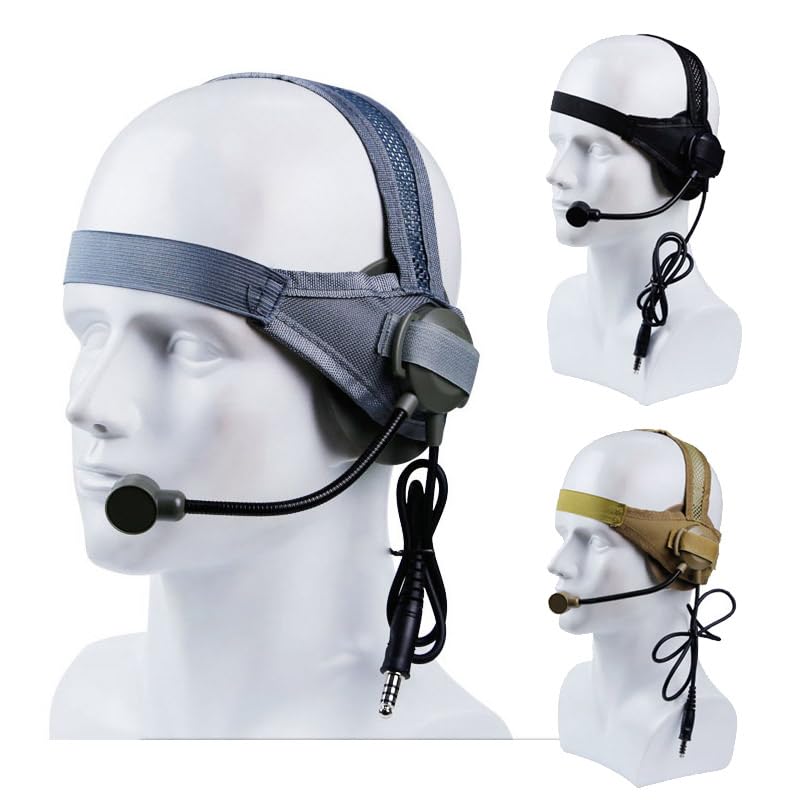 Outdoor Airsoft Shooting Combat Tactical Headset - Grey