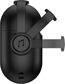 Compatible with BUFF LABS Airpods Pro 3rd Generation DjPods Hard Material Ziplock Cover Hanger Apparatus Case (Black-Black)