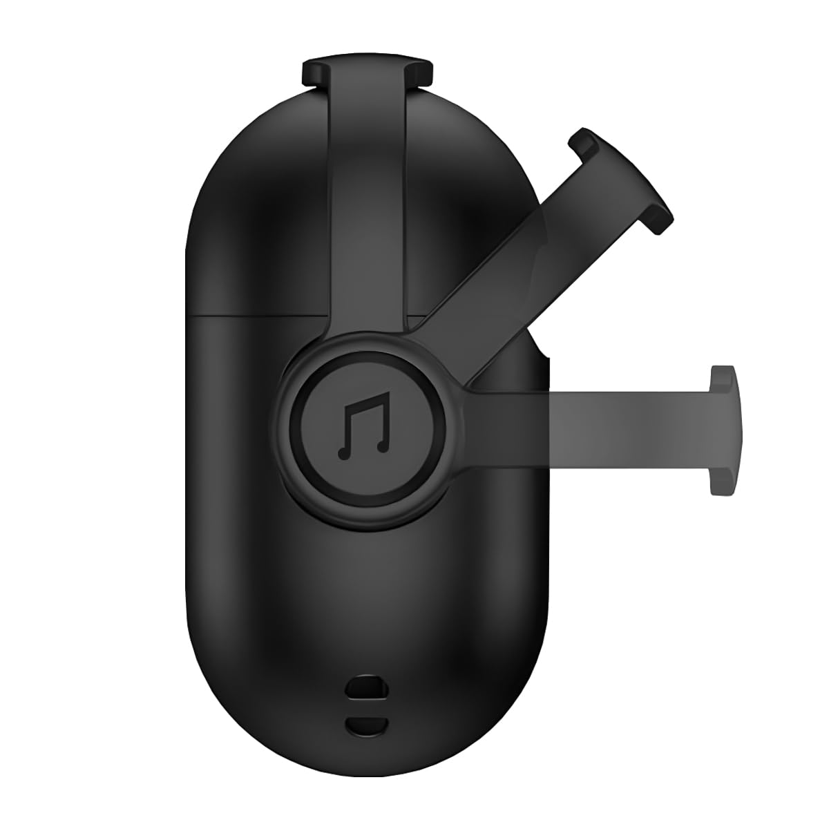 BUFF LABS Airpods Pro 3. Nesil ile Uyumlu DjPods Sert Malzemeli Kilitli Kapak Askı Aparatlı Kılıf (Siyah-Siyah)