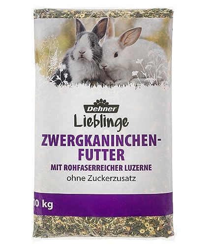 Dehner Lieblinge Nagerfutter, Zwergkaninchen-Futter, mit rohfaserreicher Luzerne, 10 kg