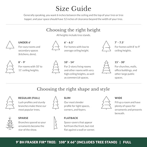 Image of Balsam Hill BH Fraser Fir - Full Christmas Tree with Most Realistic True Needle Foliage, Easy Plug Technology & Multiple Height and Lighting Options, LED Clear, 9ft