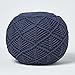 Homescapes HOMESCPES Häkel-Pouf, dunkelblau, rundes Bodenkissen 35 x 40 cm in Boho Style, dekorativer Fußhocker in Makramee-Optik, gehäkelter Puff aus 100% Baumwolle, Häkelpuff/Strickhocker,blau