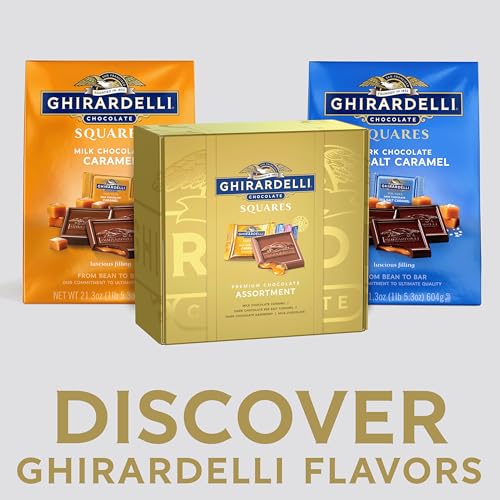 GHIRARDELLI Premium Chocolate Assortment SQUARES Gift Box, 29.6 oz