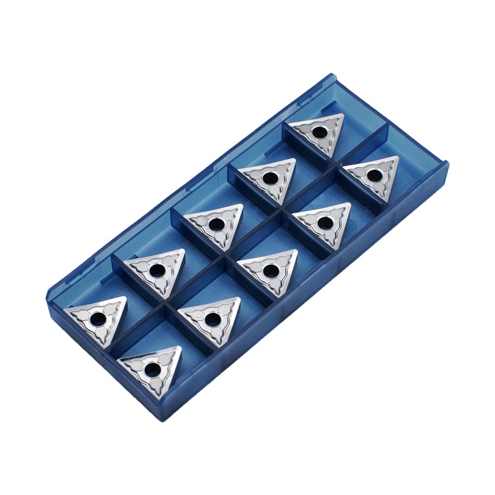 Inserti in metallo duro per alluminio TNMG332/TNMG160408 per tornitura di inserti in alluminio, 10 pezzi/scatola