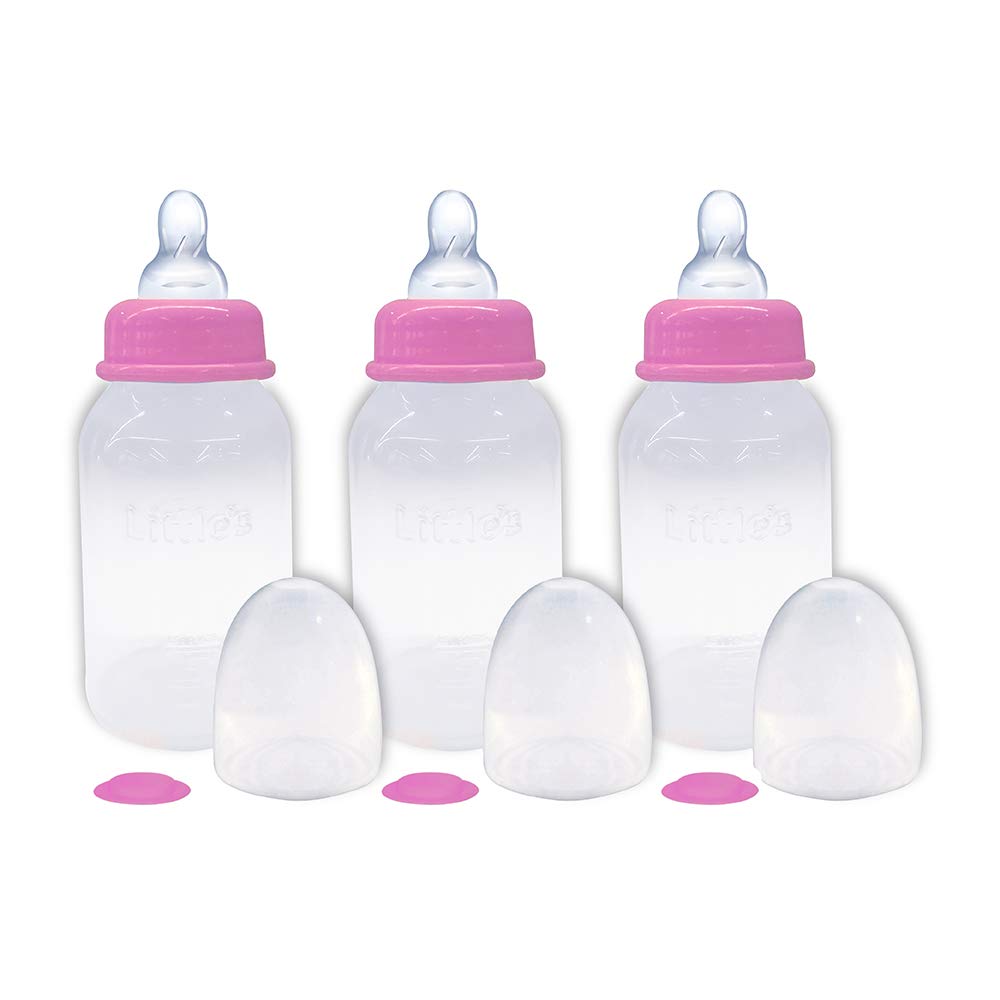 Little's Classic Mini Feeding Bottle - Pink (Pack of 3)