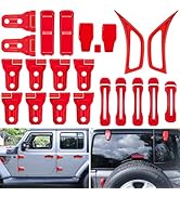 LAIKOU 22PCS Full Set Exterior Decoration Trim Kit fit for Jeep Wrangler JL JLU 2018-2022 | Side ...