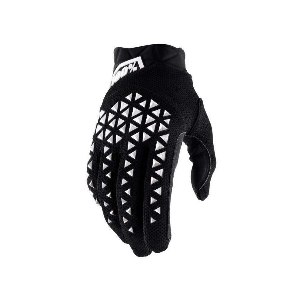 Motodak - Guantes 100% airmatic Negro-Blanco t10 (L) (homologado en 13594:2015)
