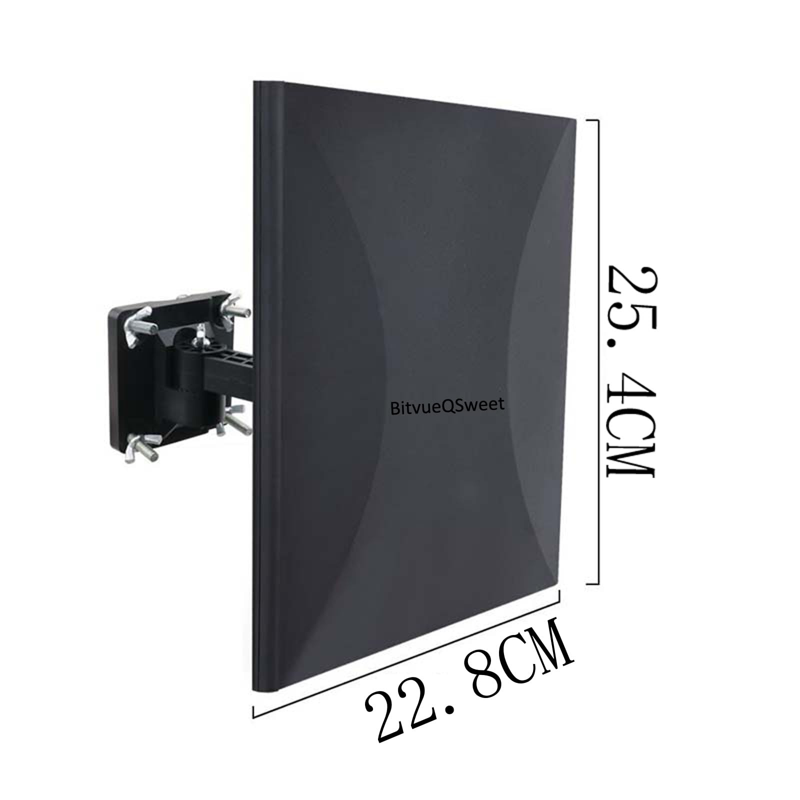 Antenne TNT Extérieure Antenne TV extérieure/intérieure 160 KM Réception, Câble coaxial de 10m, Revêtement Anti-UV, Etanche et au Design Compact