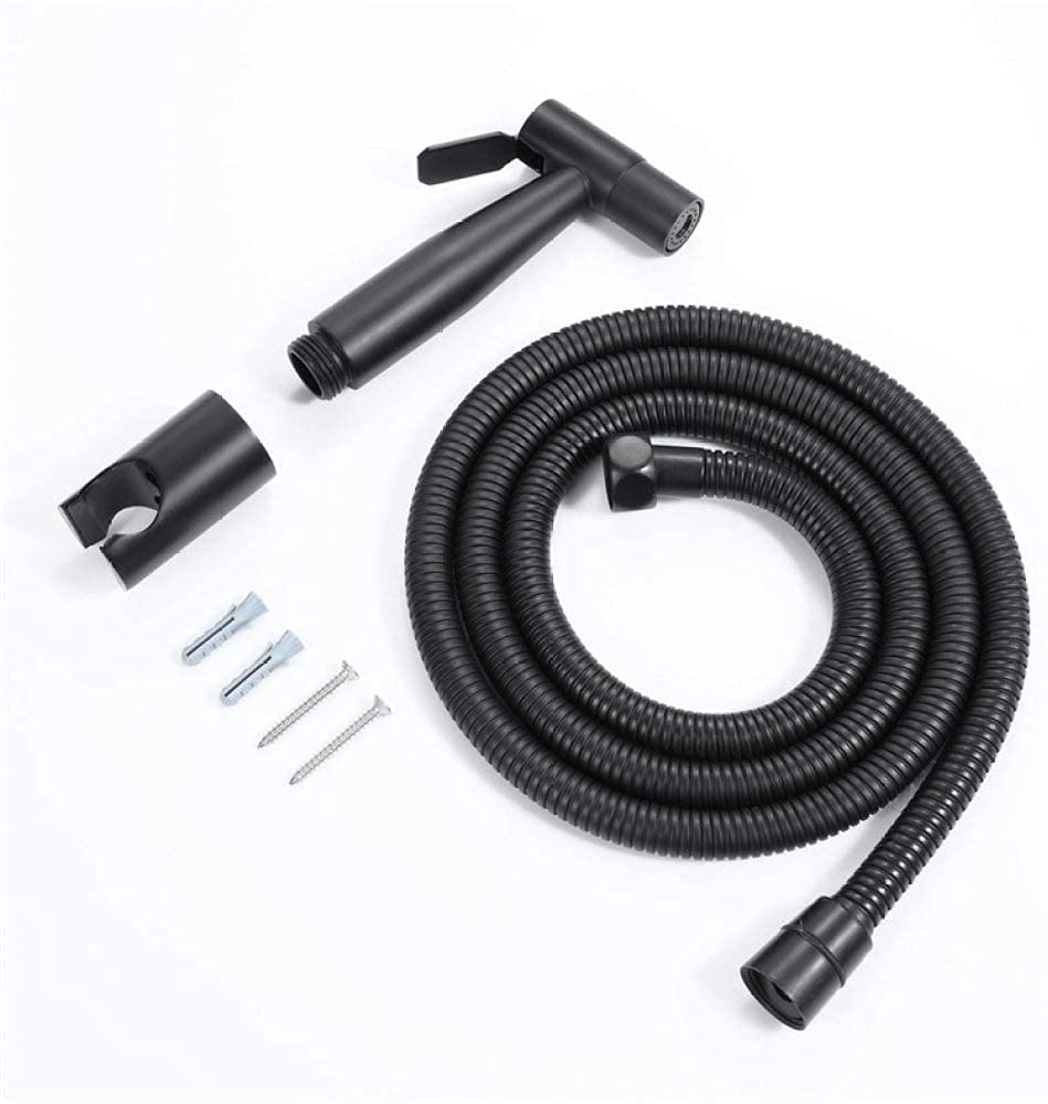 ToiletSprayer Hochwertiger schwarzer Hand-Toilettensprüher aus Edelstahl for Badezimmer – Shattaf-Sprayer, ideal for die persönliche Hygiene und Töpfchen-Toilettenspray – perfekt