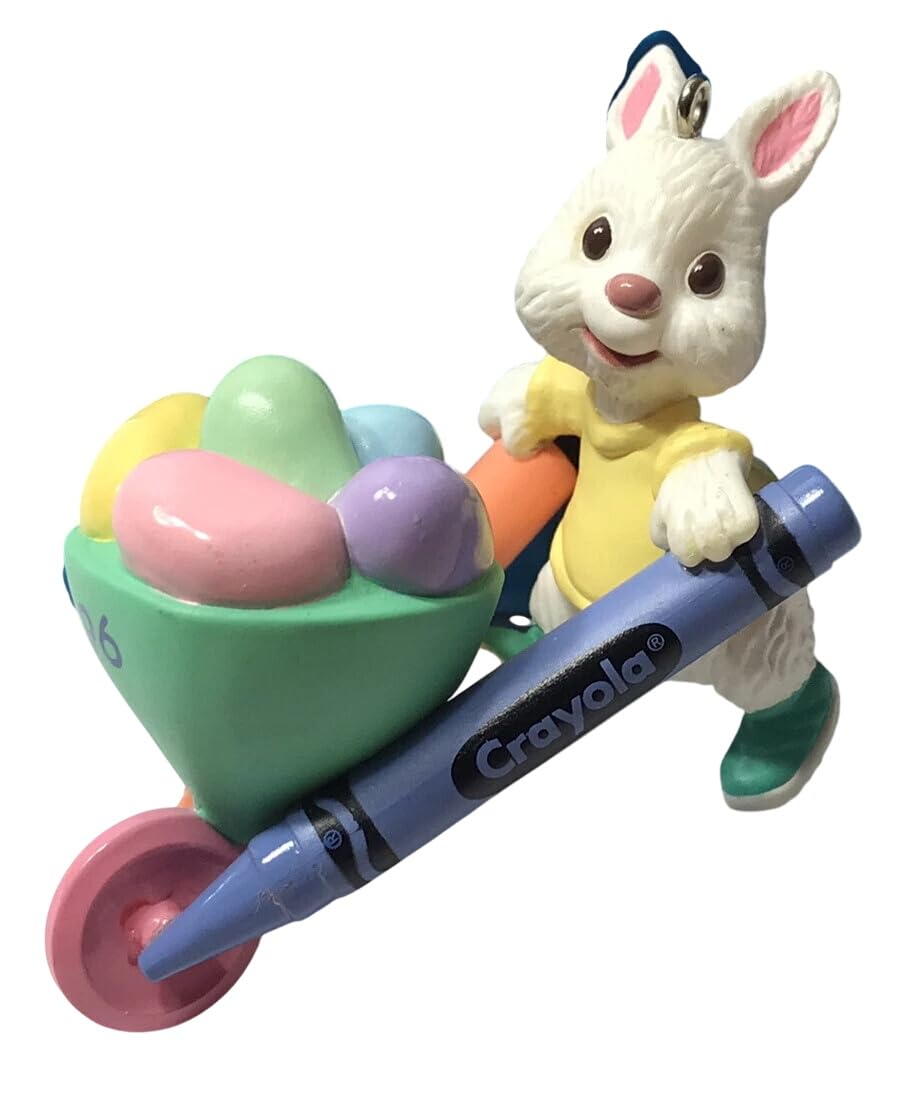 Hallmark Multi Color 1996 Hippity-Hop Delivery (Crayola Crayon) Keepsake Christmas Tree Ornament - Qeo8144