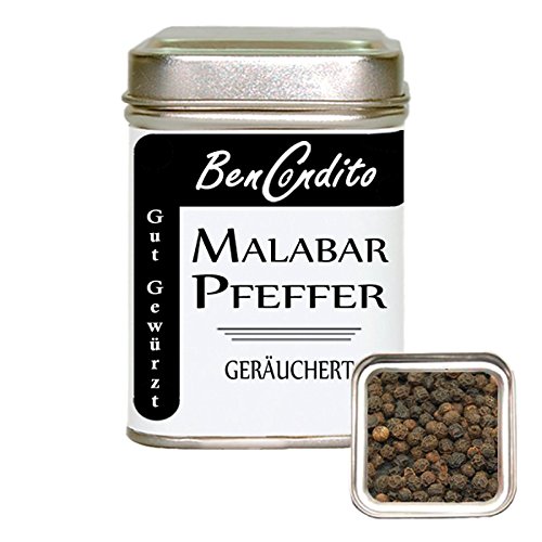 Bencondito - Geräucherter Schwarzer Malabar Pfeffer ( Tiger Pfeffer ) - ganze schwarze Pfefferkörner 65 gr Cover