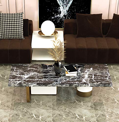 Black Marble Contact Paper for Countertops Waterproof Marble Wallpaper Peel and Stick Countertops Laminate Countertop Sheets Counter Tops Laminates Kitchen Wallpaper Marble Wrapping Paper 15.7\"x80\"