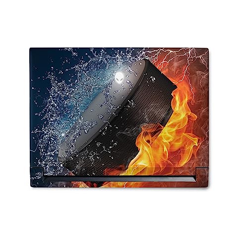Image of MightySkins Skin Compatible with Alienware M18 R1 (2023) Full Wrap Kit - Hockey Fire | Protective, Durable, and Unique Vinyl Decal wrap Cover | Easy to Apply & Change Styles | Made in The USA