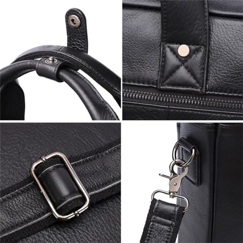 Business Men's Briefcase Leather Men's Bag Business Bag 16-inch Hand Carry Single Shoulder Computer Bag3