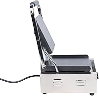 Vista 6 de Parrilla antiadherente comercial Panini Press, tostadora eléctrica comercial de sándwich a la parrilla, sartén para asar interiores, control