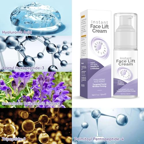 Tomengbeiaabbcc Instant Face Lift Cream, Mild Face Lift Tightening Cream With Plant Extract, 2-Minute Temporary Skin Tightening Cream, Neck, Eye Anti-Aging Serum For Smoothing Fine Lines thumb #3