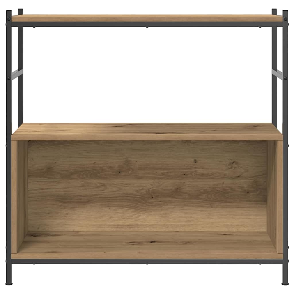 Estantería con soporte de pared, estantería estable para libros, material de madera y metal, estilo industrial, estantería para el hogar, roble artístico