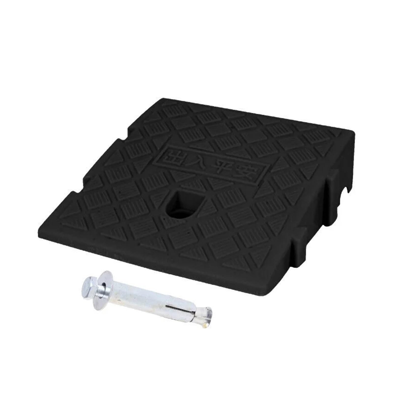 Rampa de Protección de Cable Almohadilla de rampa Pendiente Carretera plástico PVC, Amortiguador Triangular umbral Duradero, Reductor Velocidad(Black)