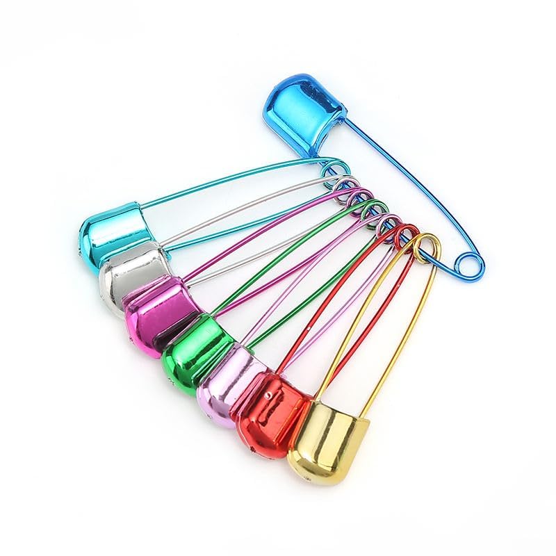 Image of MR. DIY Crafts Gold Safety Pins Set, Heavy Duty Metal Safety Pins for Sewing, Clothing Repair, Jewelry Making, DIY Crafts & Multipurpose Use (12, Lollipop Pins 5.3 x 1.3 cm)