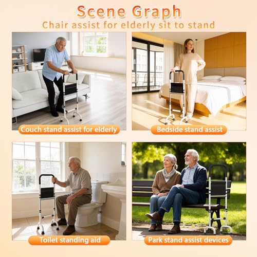 Stand Assist Aid for Elderly Chair Couch Standing Aids and Supports Hip Knee Surgery Recovery Aid Adjustable,Mobility Aids Tool Help get up for Seniors Bedside Toilets Bathrooms - Image 4