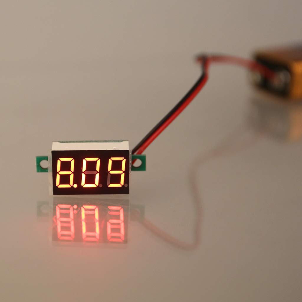 4.5-30V 2-wire for DC Voltage Meter Digital Voltmeter Red LED Display Panel Voltage Automotive Parts