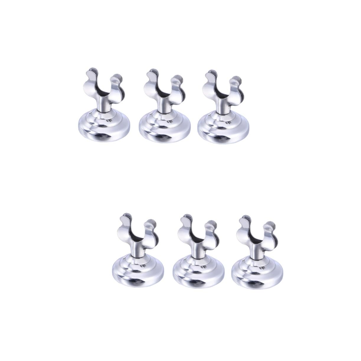 CHILDWEET 6 Pcs Menu Stand Place Stands Table Top Display Stand Place Setting Holders Table Menu Holder Table Picture Holder Table Holders Name Display Stand Banquet Holder Menu Clips Silver