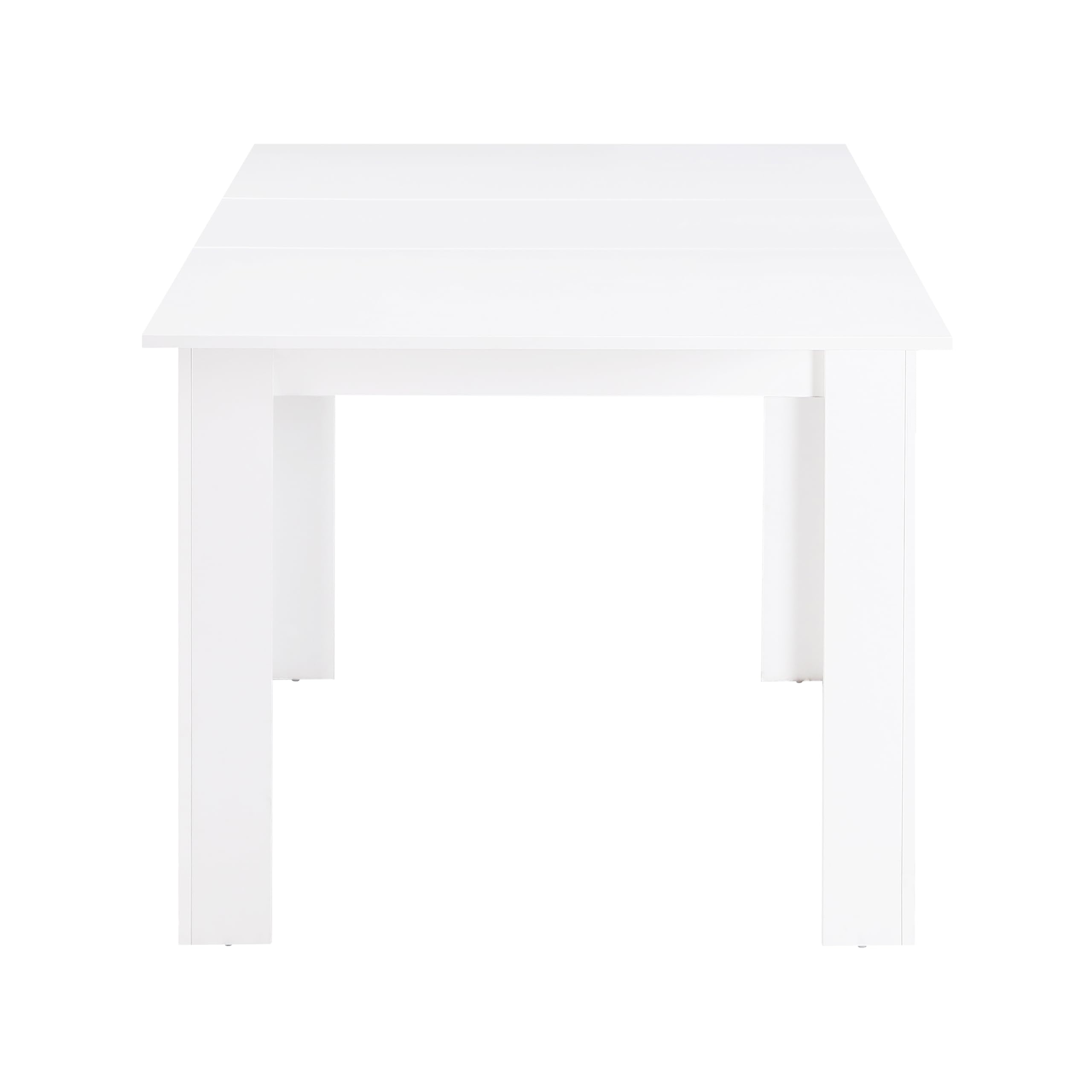 Brigros - Tavolo allungabile da Pranzo in Legno melaminico 140-190x90x77 cm, moderno, elegante e funzionale (Bianco)