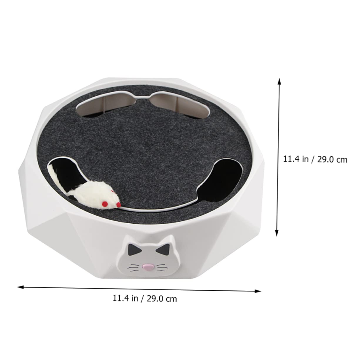 Toddmomy Jouet Interactif Automatique pour Chat Souris Électronique Blanche en Abs, Fonctionnant sur 3 Piles AA, Portable pour Exercice et Amusement des Chatons