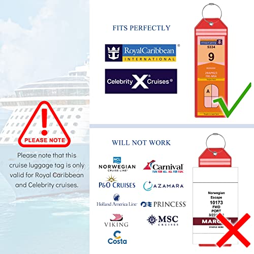 Luggage Tags For Cruise Ship Essentials 4 Pack Cruise