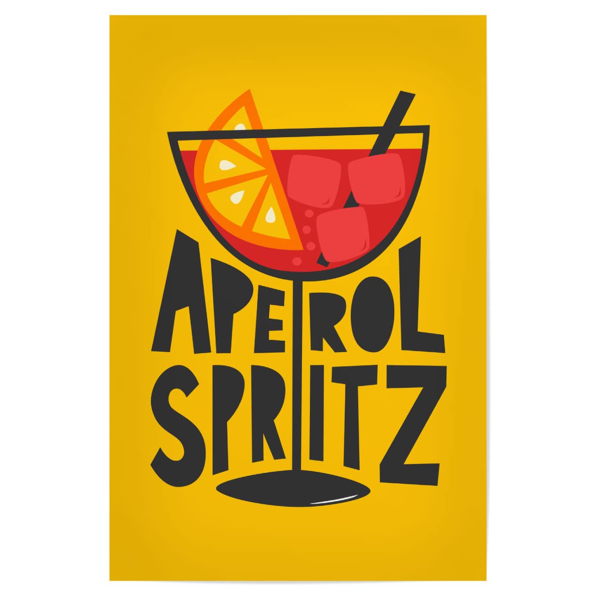 artboxONE Poster 150x100 cm Typografie APEROL Spritz (Cocktail) - Bild Cocktail aperol Cocktail